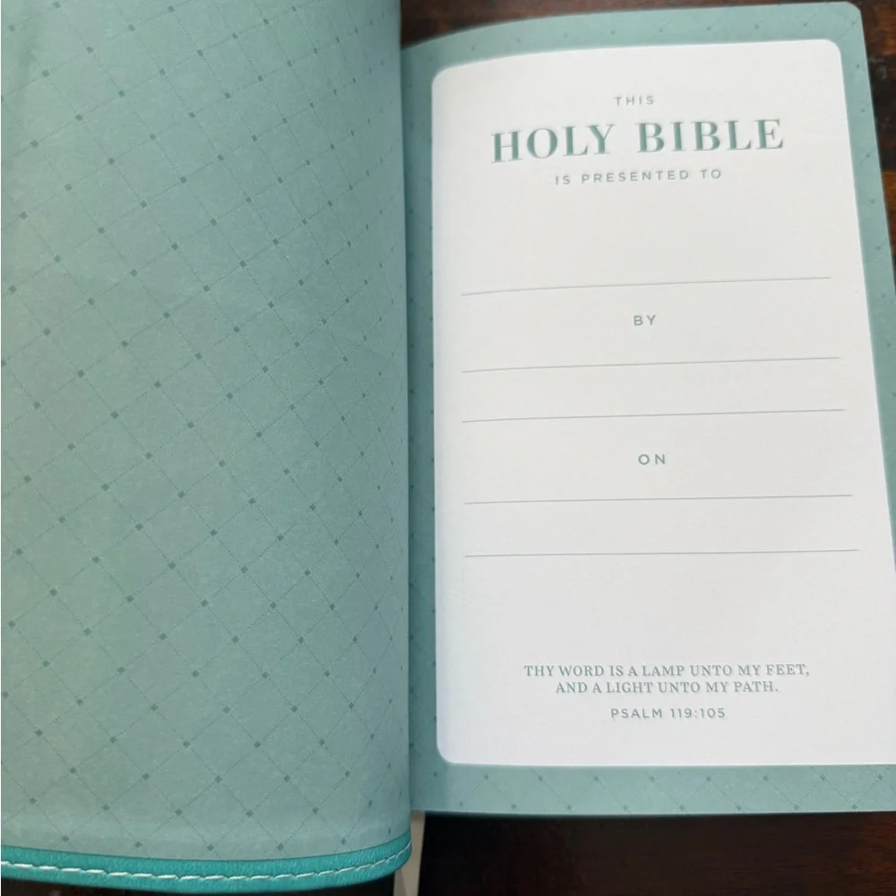 KJV Holy Bible Teal Leathersoft imitation leather New